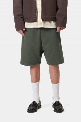 Carhartt Chase Sweat Short - Blatt / Gold Carhartt Chase Sweat Short - Blatt / Gold