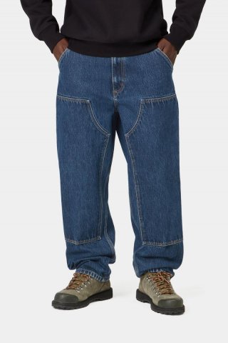 Carhartt Double Knee Pant - Blau, Stonewashed Carhartt Double Knee Pant - Blau, Stonewashed