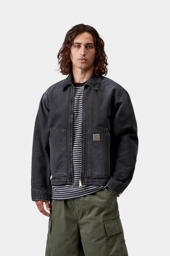 Carhartt OG Arcan Jacket - Schwarz / Schwarz, Destroy-Waschung