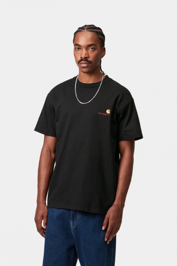 Carhartt S/S American Script T-Shirt - Schwarz Carhartt S/S American Script T-Shirt - Schwarz