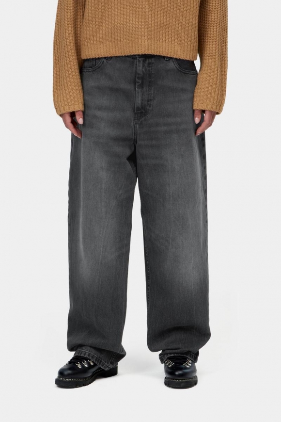 Carhartt Brandon Pant - Schwarz, Marmor-Use-Waschung
