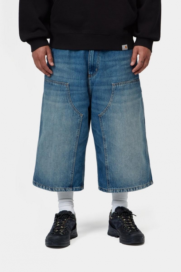 Carhartt OG Double Knee Short (Long) - Blau, alte gebrauchte Waschung Carhartt OG Double Knee Short (Long) - Blau, alte gebrauchte Waschung