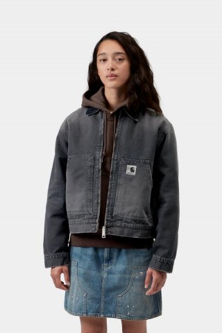 Carhartt OG Arcan Jacket - Schwarz / Schwarz, Destroy-Waschung Carhartt OG Arcan Jacket - Schwarz / Schwarz, Destroy-Waschung