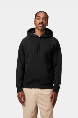 Carhartt Hooded Chase Sweatshirt - Schwarz / Gold Carhartt Hooded Chase Sweatshirt - Schwarz / Gold
