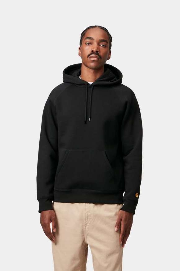 Carhartt Hooded Chase Sweatshirt - Schwarz / Gold Carhartt Hooded Chase Sweatshirt - Schwarz / Gold