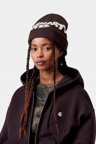 Carhartt Cut Out Beanie - Palisander / Natur Carhartt Cut Out Beanie - Palisander / Natur