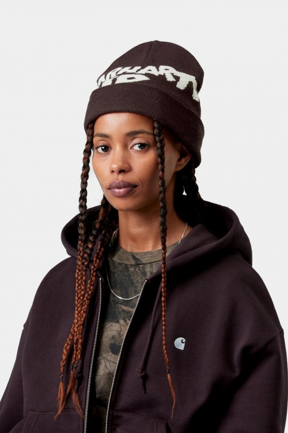 Carhartt Cut Out Beanie - Palisander / Natur Carhartt Cut Out Beanie - Palisander / Natur