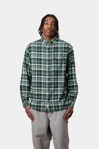 Carhartt L/S Fendrick Shirt - Fendrick Check, Deep Lagoon Carhartt L/S Fendrick Shirt - Fendrick Check, Deep Lagoon