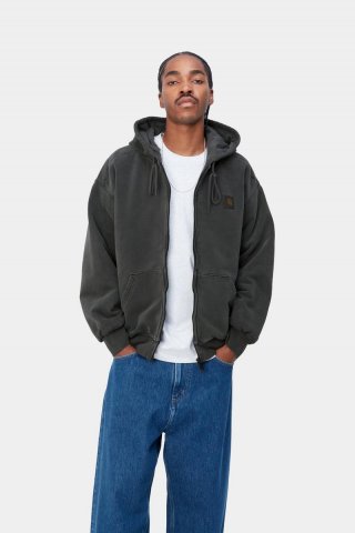 Carhartt Hooded Vista Jacket - Schwarz, stückgefärbt Carhartt Hooded Vista Jacket - Schwarz, stückgefärbt