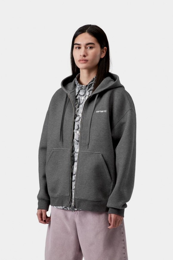 Carhartt Hooded Alda Jacket - Schwarz / Weiß Carhartt Hooded Alda Jacket - Schwarz / Weiß