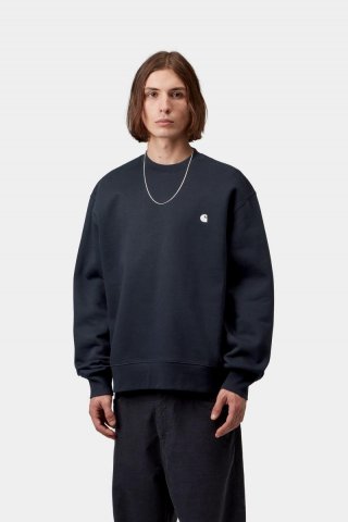 Carhartt Mack Sweatshirt - Dunkles Marineblau / Wachs Carhartt Mack Sweatshirt - Dunkles Marineblau / Wachs