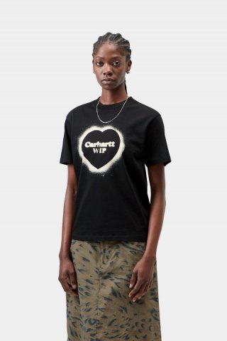 Carhartt S/S Spray Heart T-Shirt - Schwarz