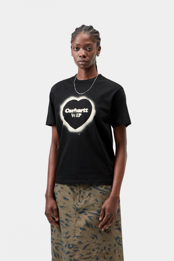 Carhartt S/S Spray Heart T-Shirt - Schwarz Carhartt S/S Spray Heart T-Shirt - Schwarz