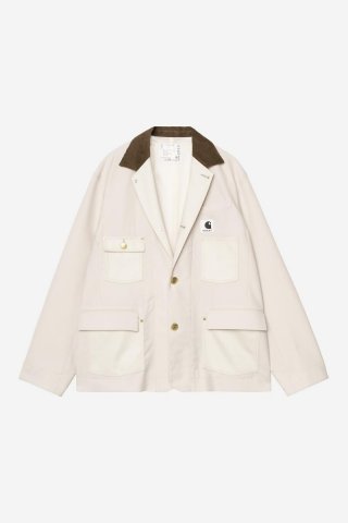 Carhartt sacai x WIP Suiting x Duck Jacket - Sacai-Elfenbein Carhartt sacai x WIP Suiting x Duck Jacket - Sacai-Elfenbein
