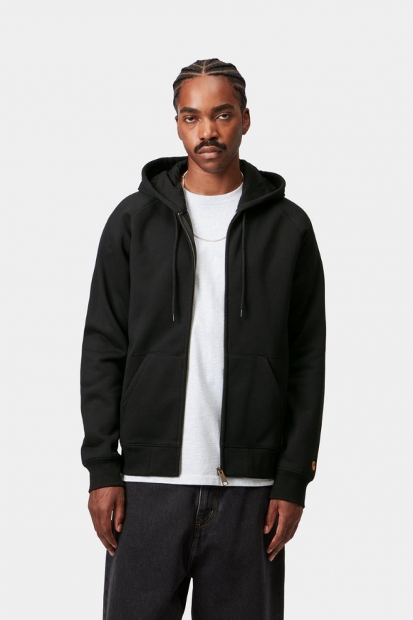 Carhartt Hooded Chase Jacket - Schwarz / Gold Carhartt Hooded Chase Jacket - Schwarz / Gold