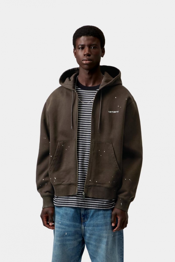 Carhartt Hooded Painter Jacket - Tabak, Zerstörerische Wäsche, Spritzer Carhartt Hooded Painter Jacket - Tabak, Zerstörerische Wäsche, Spritzer