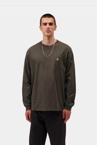 Carhartt L/S Chase T-Shirt - Schungit / Gold Carhartt L/S Chase T-Shirt - Schungit / Gold