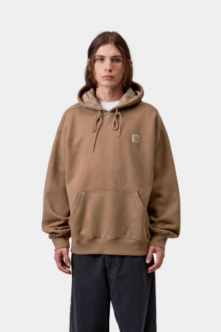 Carhartt Hooded Vista Sweatshirt - WIP H Braun, stückgefärbt Carhartt Hooded Vista Sweatshirt - WIP H Braun, stückgefärbt