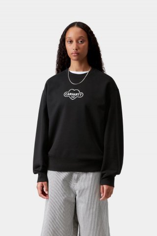 Carhartt Cloud Heart Sweatshirt - Schwarz / Weiß Carhartt Cloud Heart Sweatshirt - Schwarz / Weiß