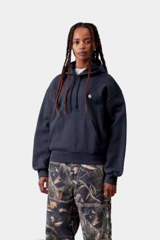 Carhartt Hooded Casey Sweatshirt - Dunkles Marineblau / Silber Carhartt Hooded Casey Sweatshirt - Dunkles Marineblau / Silber