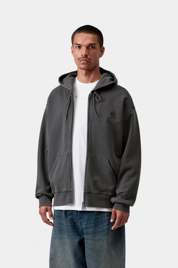 Carhartt Hooded Nelson Jacket - Schwarz, stückgefärbt
