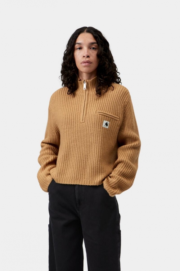 Carhartt Detroit Half Zip Sweater - WIP Dusty H Carhartt Detroit Half Zip Sweater - WIP Dusty H