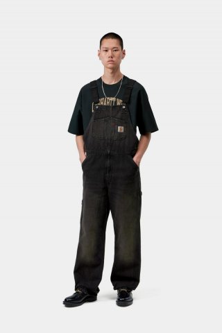 Carhartt Bib Overall - Schwarz, tabakfarbene Used-Waschung Carhartt Bib Overall - Schwarz, tabakfarbene Used-Waschung