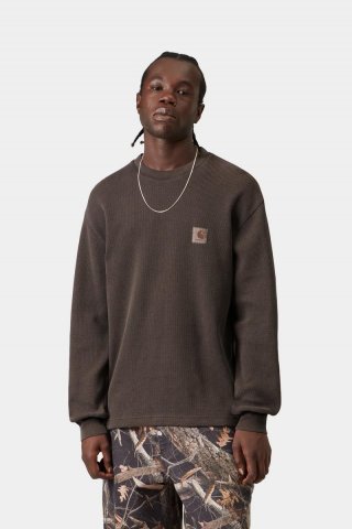 Carhartt L/S Vista Waffle T-Shirt - Tabak, Stückgefärbt Carhartt L/S Vista Waffle T-Shirt - Tabak, Stückgefärbt