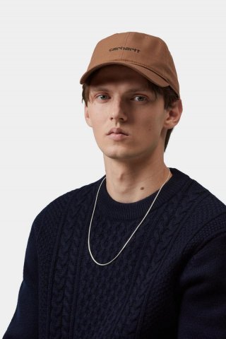 Carhartt Canvas Script Cap - WIP H Braun / Schwarz Carhartt Canvas Script Cap - WIP H Braun / Schwarz
