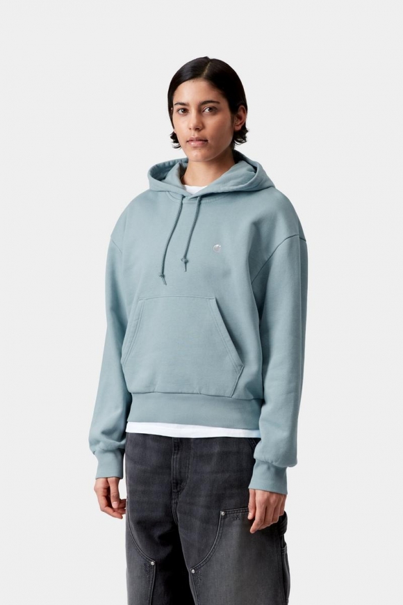 Carhartt Hooded Casey Sweatshirt - Turmalin / Silber