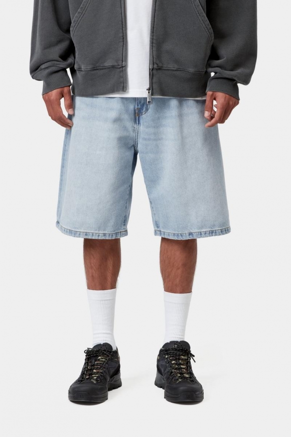 Carhartt Landon Short - Blau, stark abgenutzt, gebleicht