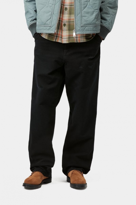 Carhartt Single Knee Pant - Schwarz, Grind-Waschung Carhartt Single Knee Pant - Schwarz, Grind-Waschung