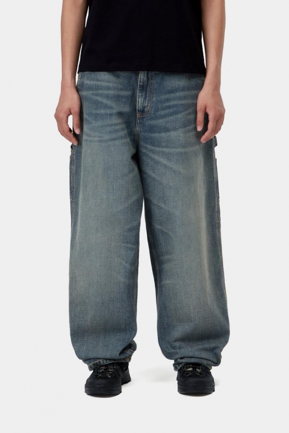 Carhartt Brandon Single Knee Pant - Blau, getragene Gebrauchtwäsche