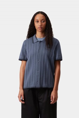 Carhartt W’ S/S Ramsey Knit Shirt - Samtblau