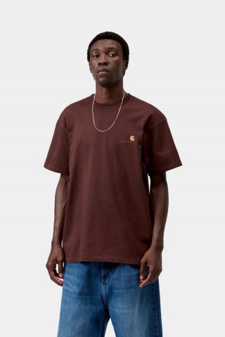 Carhartt S/S American Script T-Shirt - Amarone Carhartt S/S American Script T-Shirt - Amarone