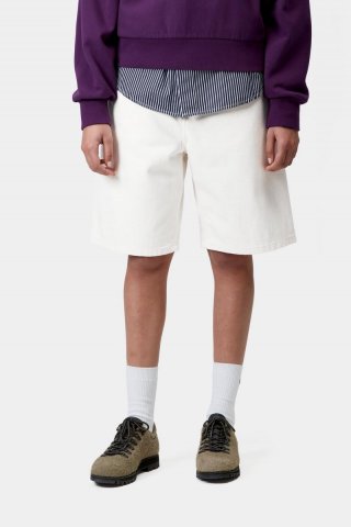 Carhartt Brandon Short - Weiß, gespült Carhartt Brandon Short - Weiß, gespült