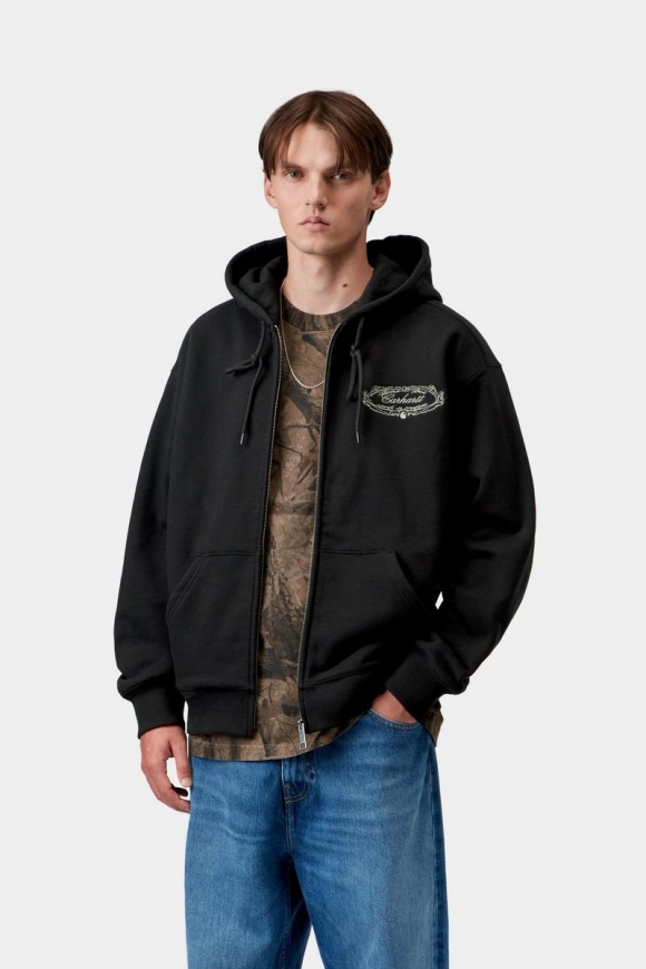 Carhartt Hooded Chez WIP Sweat Jacket - Schwarz / Grün Carhartt Hooded Chez WIP Sweat Jacket - Schwarz / Grün