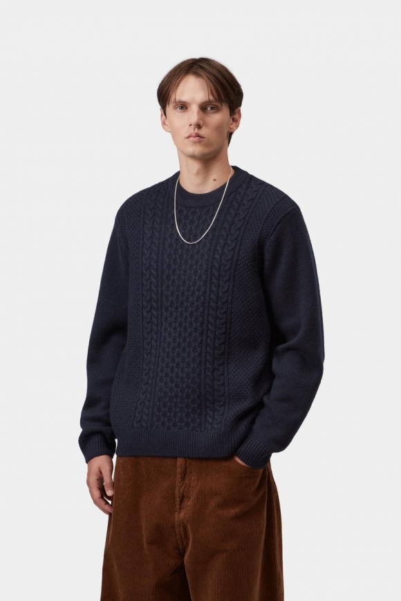 Carhartt Caster Knit Sweater - Dunkles Marineblau Carhartt Caster Knit Sweater - Dunkles Marineblau