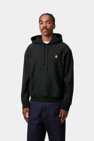 Carhartt Hooded American Script Sweatshirt - Schwarz Carhartt Hooded American Script Sweatshirt - Schwarz