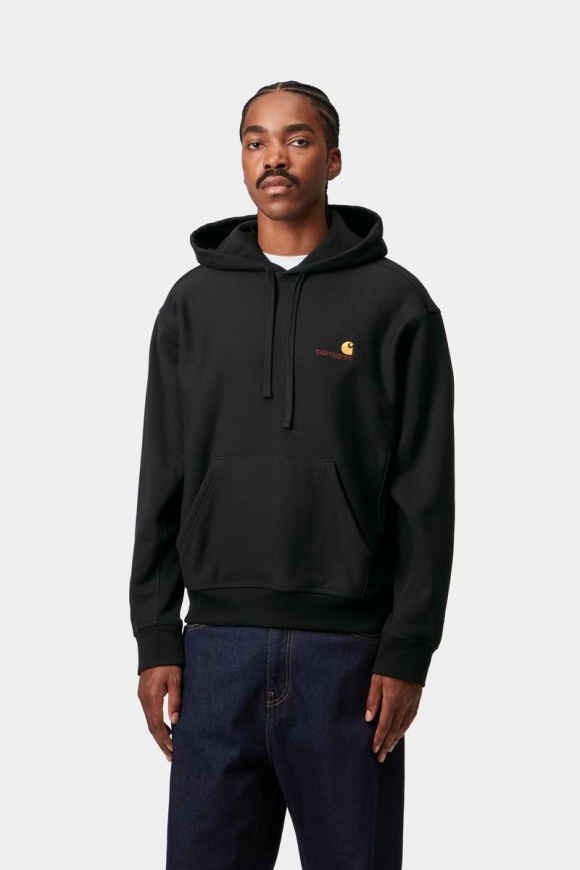 Carhartt Hooded American Script Sweatshirt - Schwarz