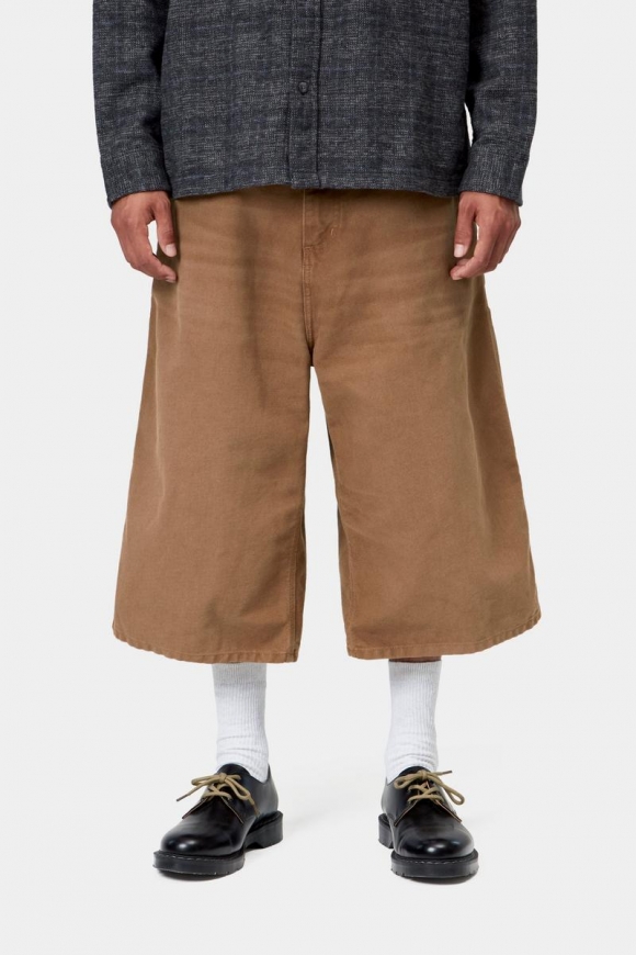 Carhartt OG Single Knee Short (Long) - WIP H Braun, Steinleinwand