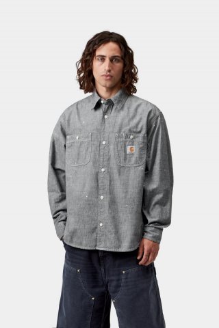 Carhartt L/S Painter Shirt - Schwarz, getragen, bespritzt