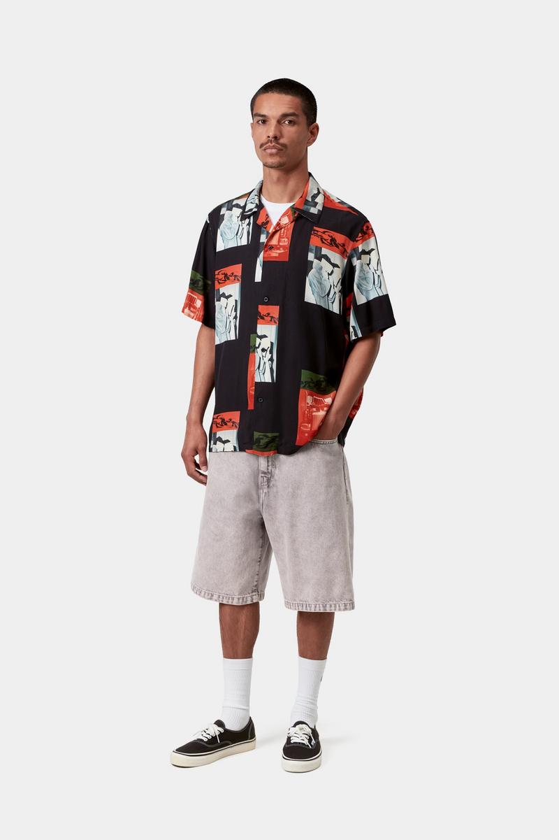 Carhartt Landon Short - Schiefer, Kreidewäsche