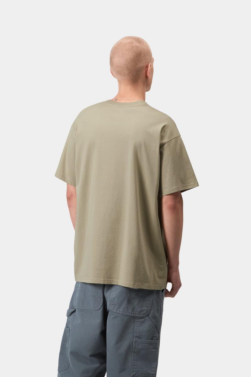 Carhartt S/S Script Embroidery T-Shirt - Barchan / Weiß