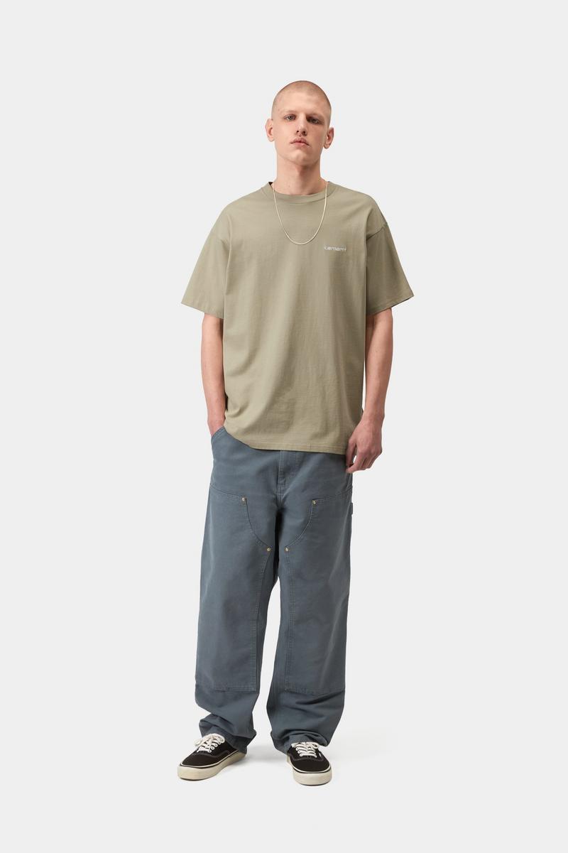 Carhartt S/S Script Embroidery T-Shirt - Barchan / Weiß