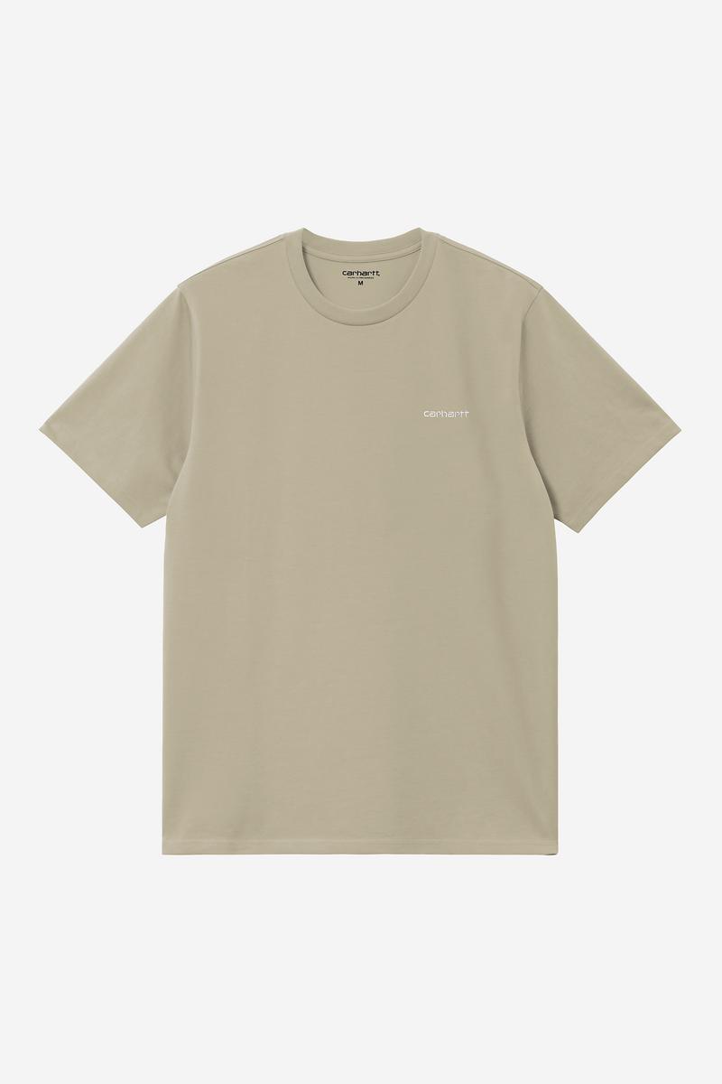 Carhartt S/S Script Embroidery T-Shirt - Barchan / Weiß