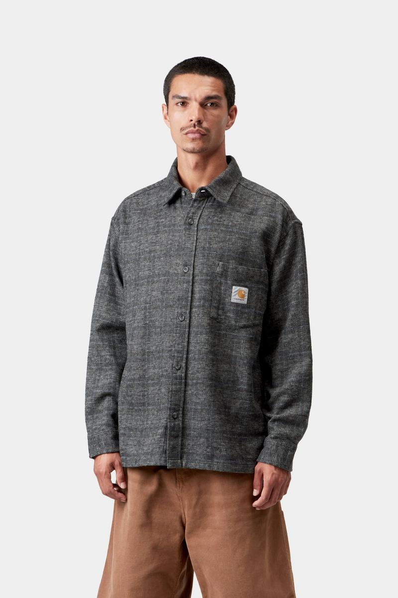 Carhartt L/S Bagley Shirt - Bagley Check, Schwarz