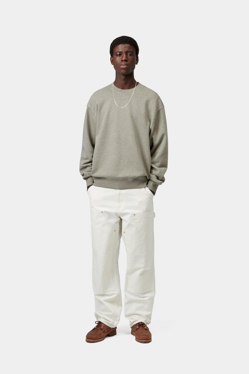 Carhartt Caspian Sweatshirt - Shady Green Heather, stückgefärbt