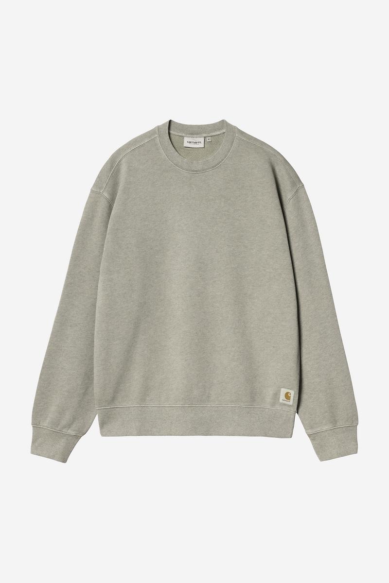 Carhartt Caspian Sweatshirt - Shady Green Heather, stückgefärbt