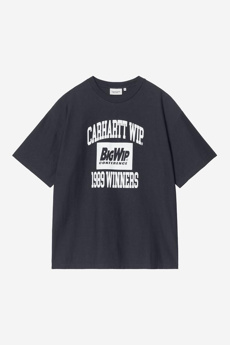 Carhartt S/S 1989 Winners T-Shirt - Dunkles Marineblau, schwere Steinwaschung